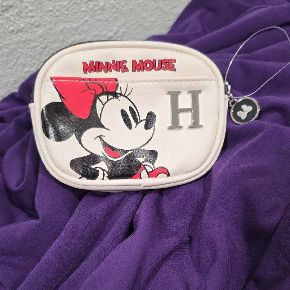 Disney Minnie Mouse Black and White Coin Pouch